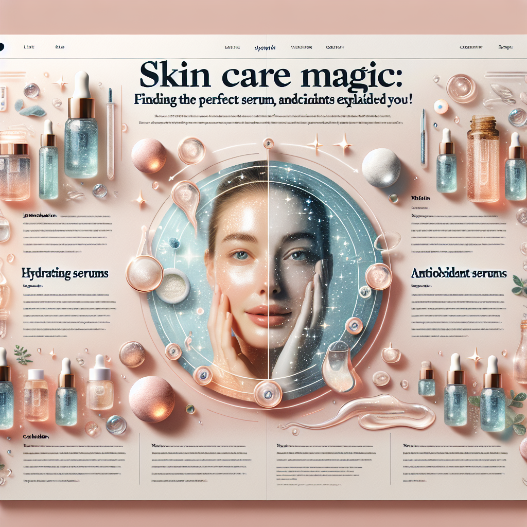 피부 고민 해결✨ 나한테 딱 맞는 세럼 찾는 꿀팁! (수분, 미백, 항산화까지 종류별 총정리)